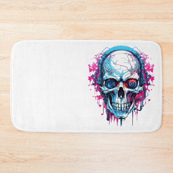 Item preview, Cyberpunk Skull in Neon Colors designed and sold by SchorlCraft.