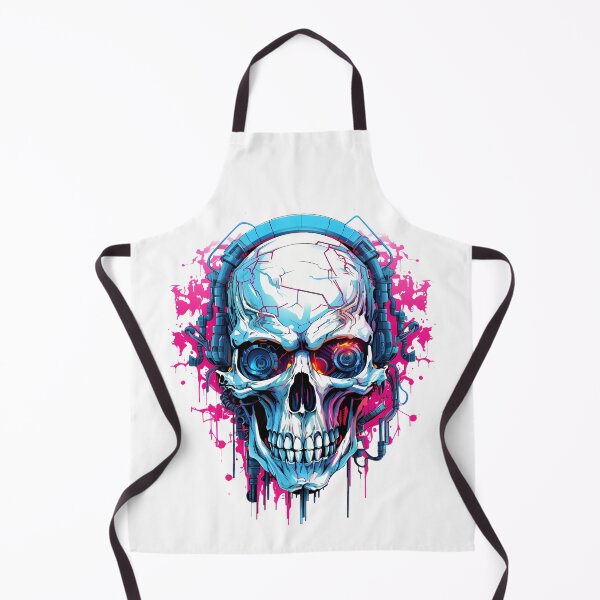 Item preview, Cyberpunk Skull in Neon Colors designed and sold by SchorlCraft.