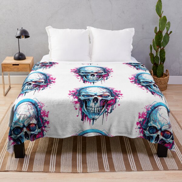 Item preview, Cyberpunk Skull in Neon Colors designed and sold by SchorlCraft.