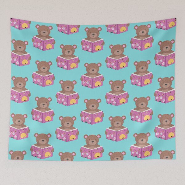 Item preview, Animals with books part 4 - Bear reading bee book designed and sold by NashTheArtist.