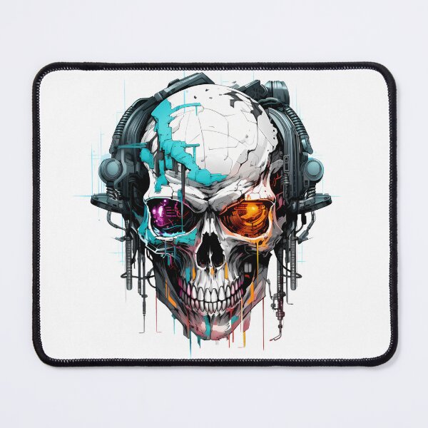 Item preview, Cyberpunk Skull in Neon Colors designed and sold by SchorlCraft.