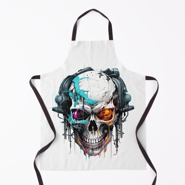 Item preview, Cyberpunk Skull in Neon Colors designed and sold by SchorlCraft.