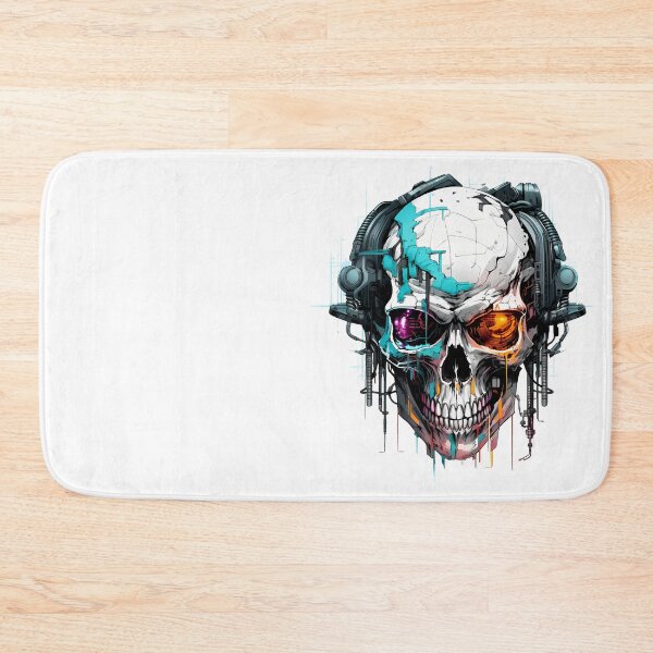Item preview, Cyberpunk Skull in Neon Colors designed and sold by SchorlCraft.