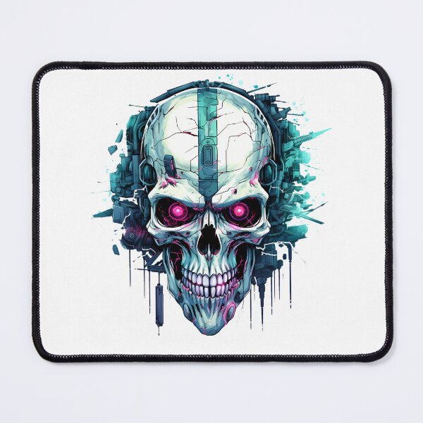 Item preview, Cyberpunk Skull in Neon Colors designed and sold by SchorlCraft.