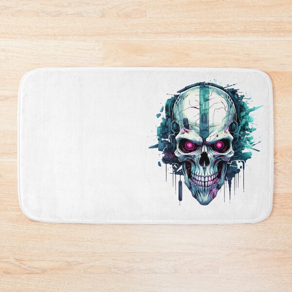Item preview, Cyberpunk Skull in Neon Colors designed and sold by SchorlCraft.