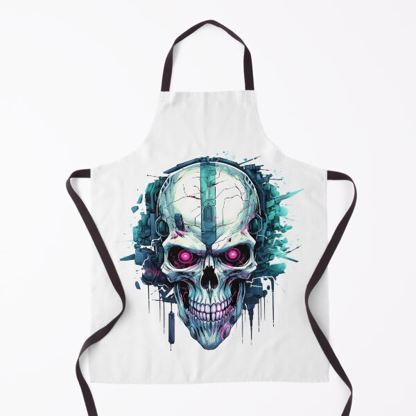 Item preview, Cyberpunk Skull in Neon Colors designed and sold by SchorlCraft.