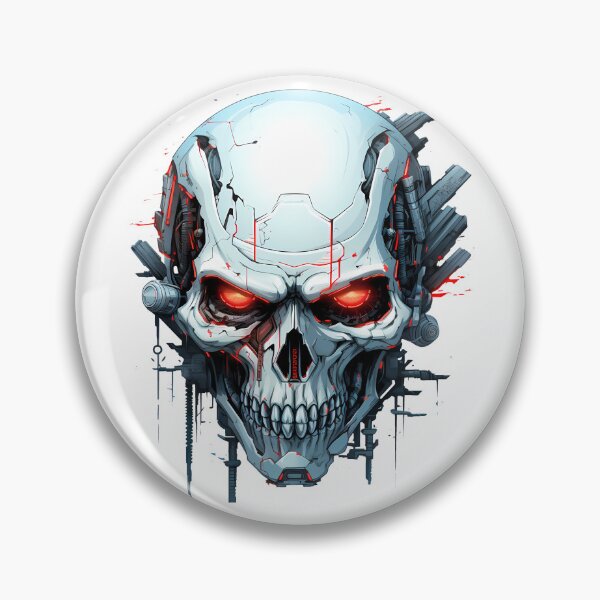 Item preview, Cyberpunk Skull in Neon Colors designed and sold by SchorlCraft.