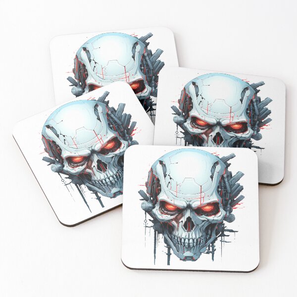 Item preview, Cyberpunk Skull in Neon Colors designed and sold by SchorlCraft.