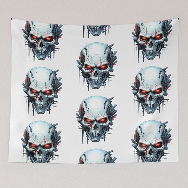 Item preview, Cyberpunk Skull in Neon Colors designed and sold by SchorlCraft.