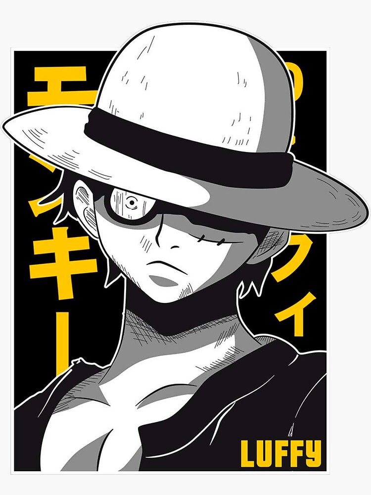 Sticker for Sale avec l'œuvre « une pièce recherchée / Luffy. » de