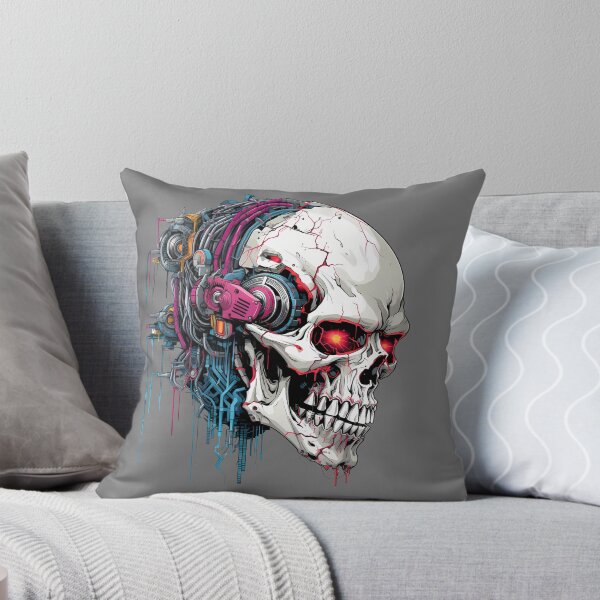 Item preview, Cyberpunk Skull in Neon Colors designed and sold by SchorlCraft.