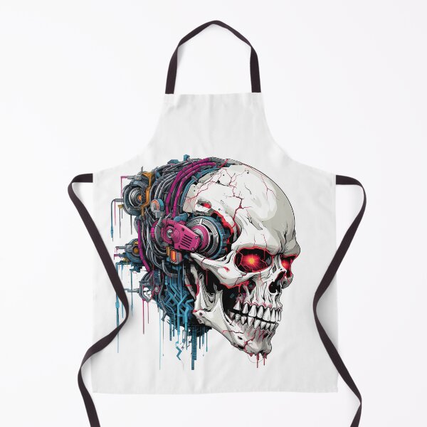 Item preview, Cyberpunk Skull in Neon Colors designed and sold by SchorlCraft.