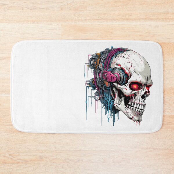 Item preview, Cyberpunk Skull in Neon Colors designed and sold by SchorlCraft.