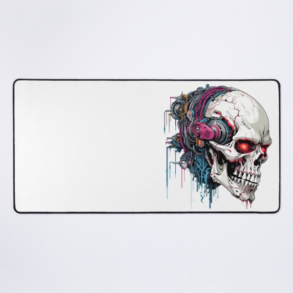 Item preview, Cyberpunk Skull in Neon Colors designed and sold by SchorlCraft.