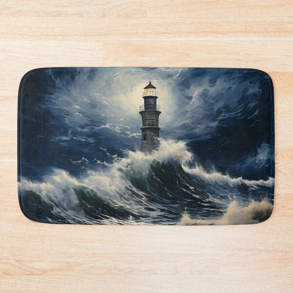 Item preview, Lighthouse in Sea Storm designed and sold by Arcana13.