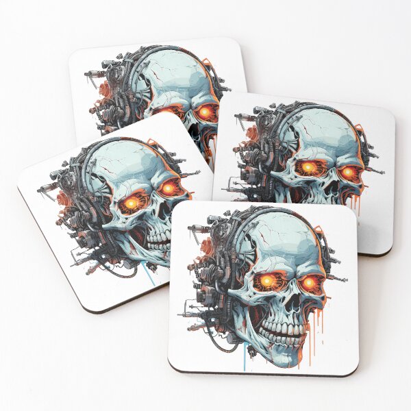Item preview, Cyberpunk Skull in Neon Colors designed and sold by SchorlCraft.