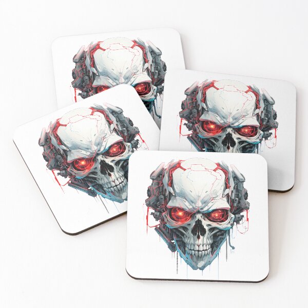 Item preview, Cyberpunk Skull in Neon Colors designed and sold by SchorlCraft.