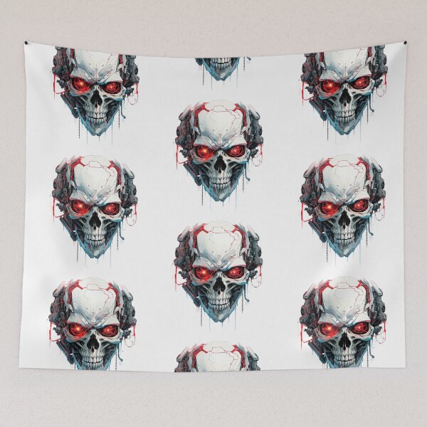 Item preview, Cyberpunk Skull in Neon Colors designed and sold by SchorlCraft.