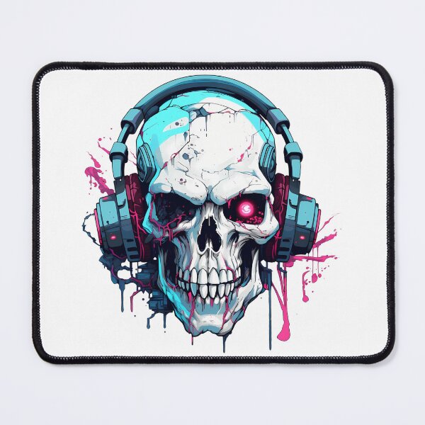 Item preview, Cyberpunk Skull in Neon Colors designed and sold by SchorlCraft.
