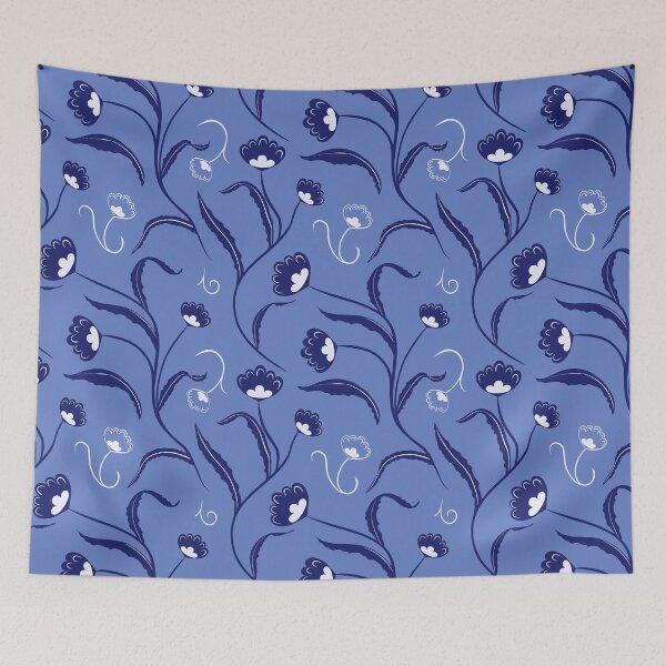Item preview, Blue Flowers fantasy pattern designed and sold by Giulia Massai.