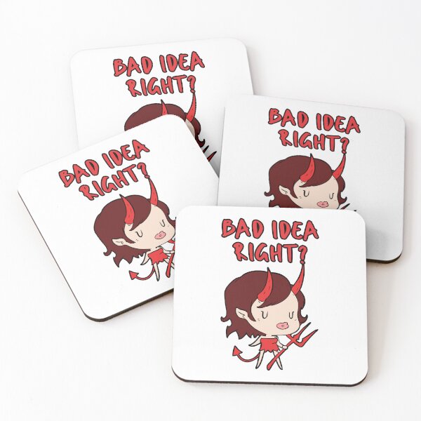 Item preview, Bad idea right - Cartoon devil designed and sold by ElLocoMus.