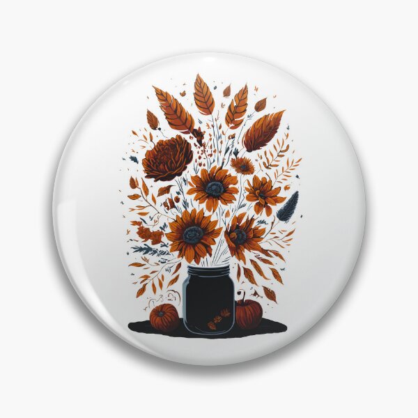 Item preview, Flowers in mason jar, nature art designed and sold by Top-Bot.