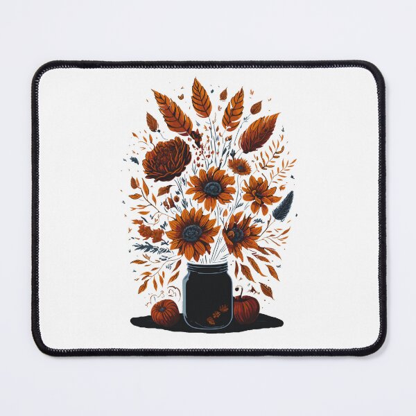 Item preview, Flowers in mason jar, nature art designed and sold by Top-Bot.
