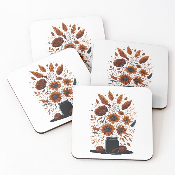 Item preview, Flowers in mason jar, nature art designed and sold by Top-Bot.