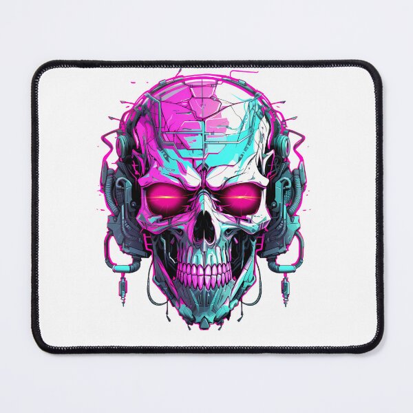 Item preview, Cyberpunk Skull in Neon Colors designed and sold by SchorlCraft.