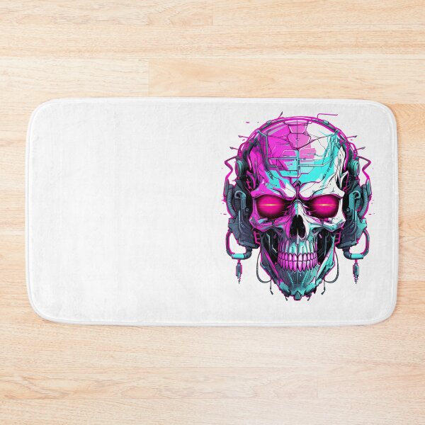 Item preview, Cyberpunk Skull in Neon Colors designed and sold by SchorlCraft.