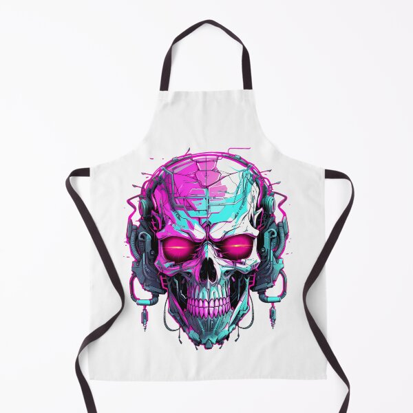 Item preview, Cyberpunk Skull in Neon Colors designed and sold by SchorlCraft.