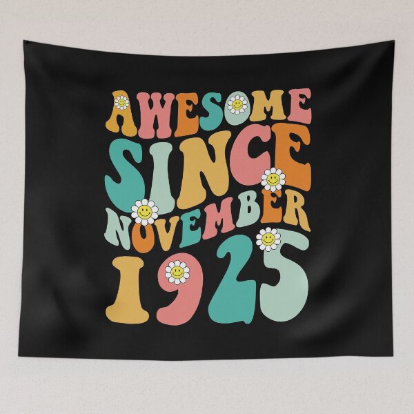 Item preview, Awesome Since November 1925 | Made In 1925 | Retro Groovy Birthday designed and sold by Christina-grich.