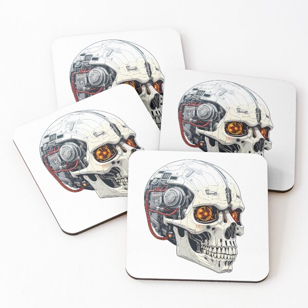 Item preview, Cyberpunk Skull in Neon Colors designed and sold by SchorlCraft.