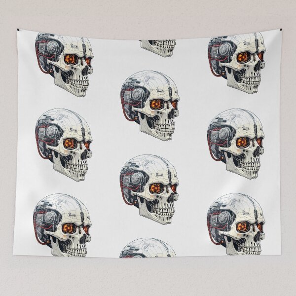 Item preview, Cyberpunk Skull in Neon Colors designed and sold by SchorlCraft.