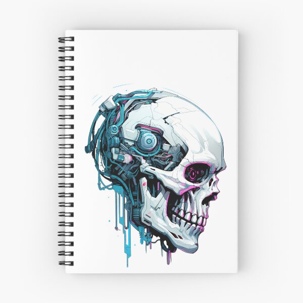 Item preview, Cyberpunk Skull in Neon Colors designed and sold by SchorlCraft.