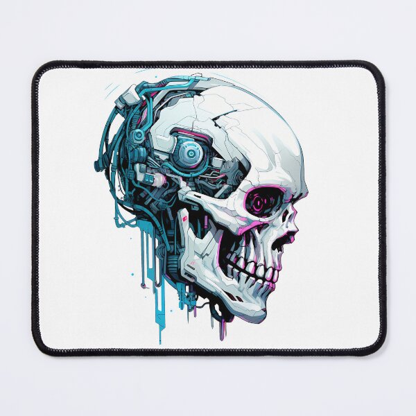 Item preview, Cyberpunk Skull in Neon Colors designed and sold by SchorlCraft.