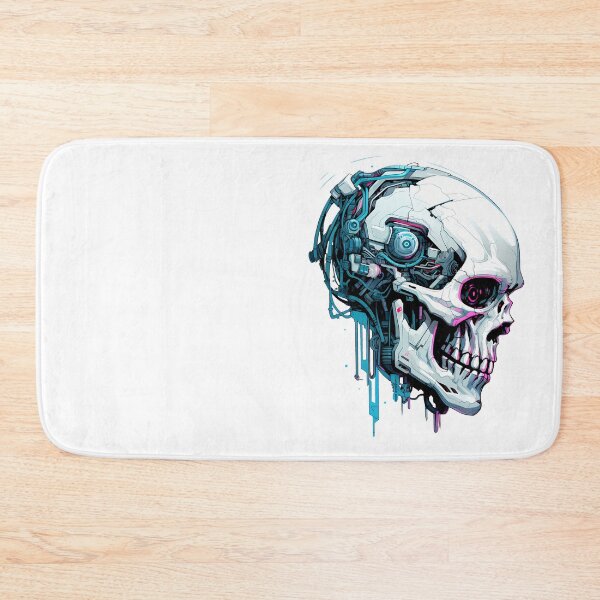 Item preview, Cyberpunk Skull in Neon Colors designed and sold by SchorlCraft.