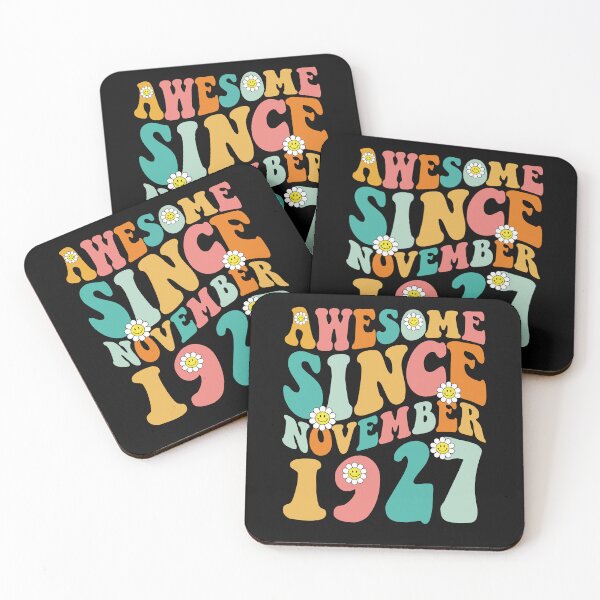 Item preview, Awesome Since November 1927 | Made In 1927 | Retro Groovy Birthday designed and sold by Christina-grich.