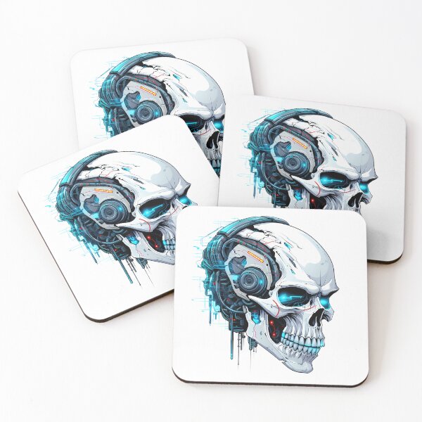 Item preview, Cyberpunk Skull in Neon Colors designed and sold by SchorlCraft.