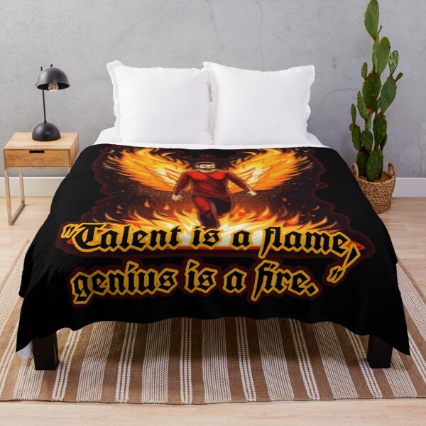 Item preview, Talent is a flame, genius is a fire- quote designed and sold by Roxburylane.