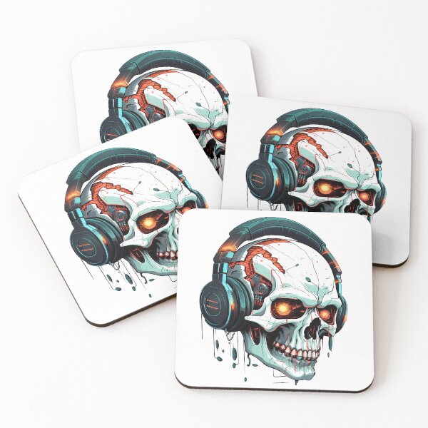 Item preview, Cyberpunk Skull in Neon Colors designed and sold by SchorlCraft.