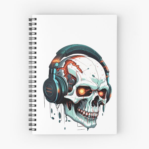 Item preview, Cyberpunk Skull in Neon Colors designed and sold by SchorlCraft.