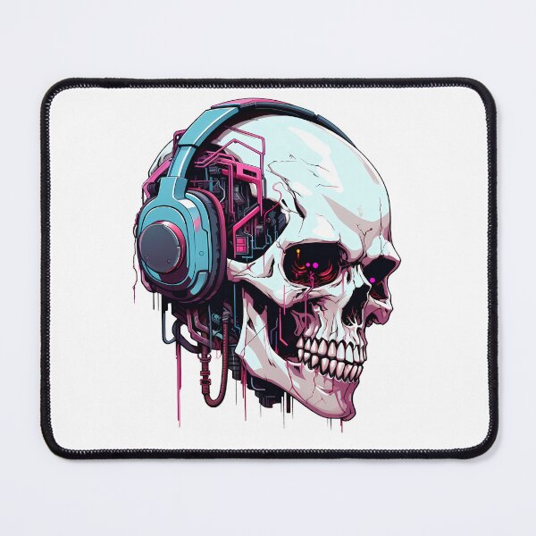 Item preview, Cyberpunk Skull in Neon Colors designed and sold by SchorlCraft.