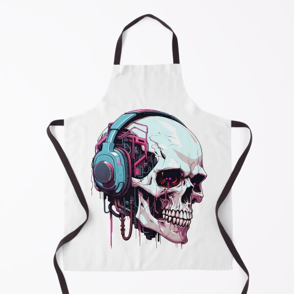 Item preview, Cyberpunk Skull in Neon Colors designed and sold by SchorlCraft.