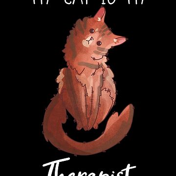 Artwork thumbnail, My Cat is my Therapist - Somali Cat - Gifts for cats lovers by FelineEmporium