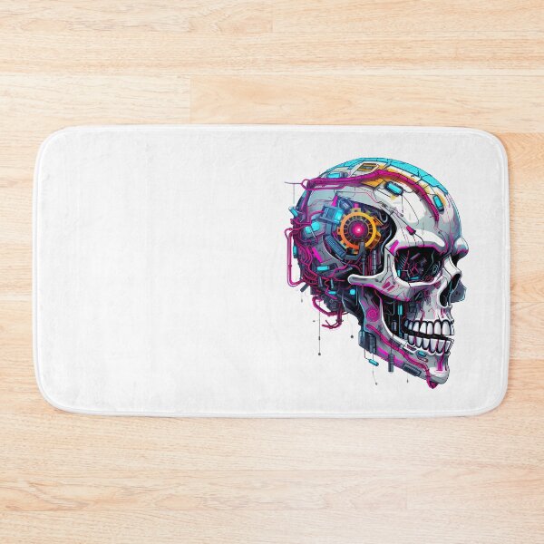 Item preview, Cyberpunk Skull in Neon Colors designed and sold by SchorlCraft.