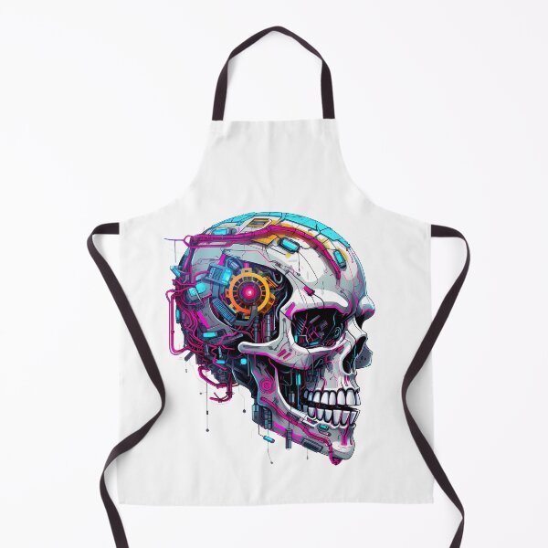 Item preview, Cyberpunk Skull in Neon Colors designed and sold by SchorlCraft.