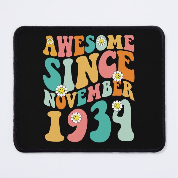 Item preview, Awesome Since November 1934 | Made In 1934 | Retro Groovy Birthday designed and sold by Christina-grich.