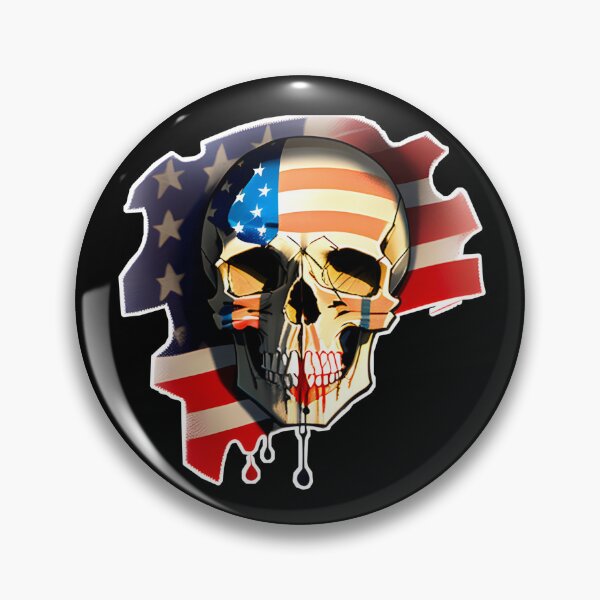 Item preview, American Flag Skull Dripping Blood designed and sold by TheUSAFantasy.