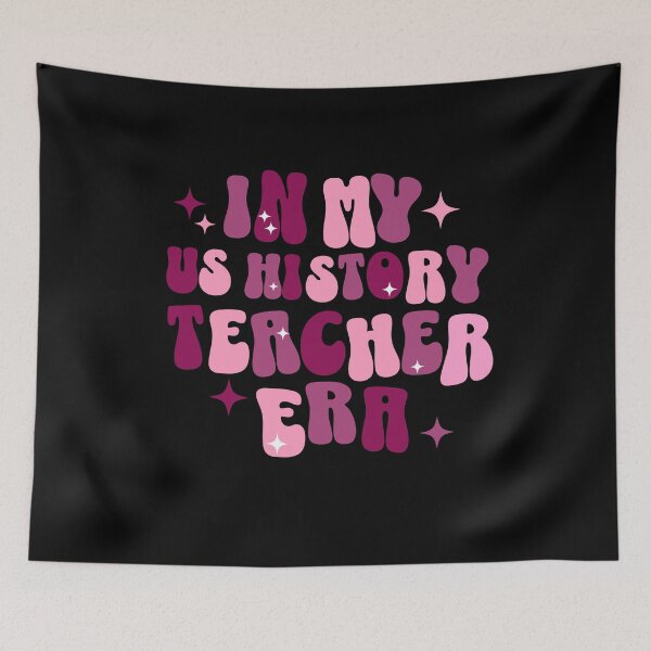 Item preview, US History Teacher | In my US History Teacher Era | Funny Teacher | Retro | Groovy Pink | Social Studies designed and sold by ShoniwDesigns.